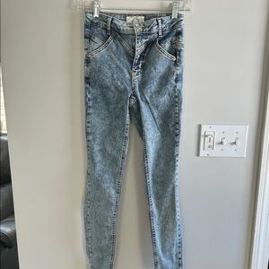 FREE PEOPLE High Rise Light Blue Wash Women's Jeans